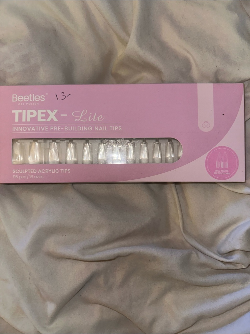 Beetles TIPEX Lite Sculpted Acrylic Nail Tips